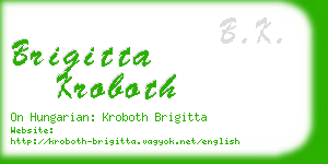 brigitta kroboth business card